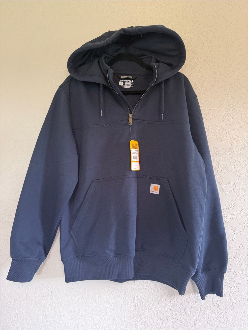 Carhartt Rain Defender Loose Fit Heavyweight 1/4 Zip Hooded Sweatshirt